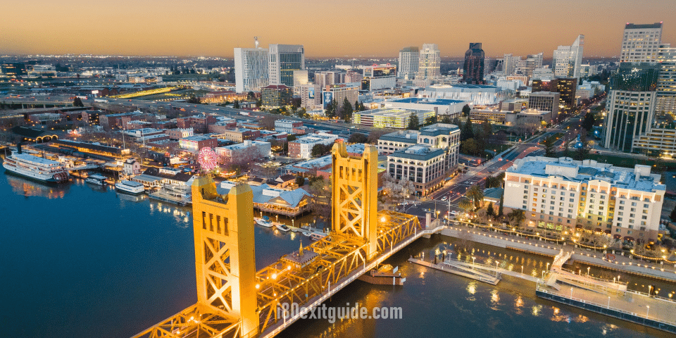 25 Must Stops on an I-80 Coast to Coast Road Trip 23 Tower Bridge | Sacramento Skyline | I-80 Exit Guide