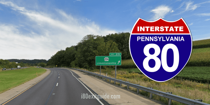 960x480-i-80-limestoneville-pennasylvania-exit-215 Pennsylvania I-80 Traffic | I-80 Construction | I-80 Exit Guide